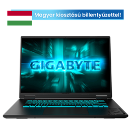 Gigabyte Gaming A16 CVH (16" WUXGA (165Hz), Intel Core i7-13620H (10C/4.9Ghz), 16GB, 1TB SSD, RTX 5060, Magyar bill.)