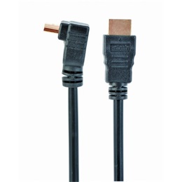 Gembird HDMI kábel 90°-os (HDMI apa / HDMI apa, 1,8 m, fekete)