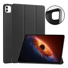Gigapack tok álló (bőr hatású, aktív flip, oldalra nyíló, trifold, asztali tartó, fekete)