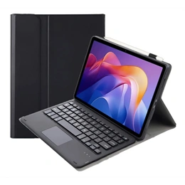 Gigapack tok álló (bőr hatású, flip, bluetooth QWERTY billentyűzet, angol, asztali tartó, ceruza tartó, fekete)