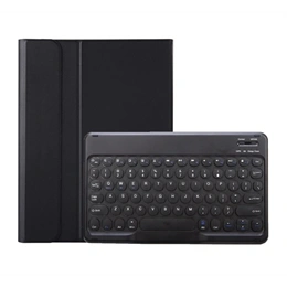 Gigapack tok álló (bőrhatású, asztali tartó, flip, bluetooth billentyűzet, QWERTY, ceruzatartó, fekete)