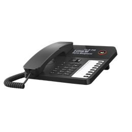 Gigaset Desk 600 telefon (vezetékes, analóg, 3 soros LCD kijelző, kihangosító, RJ9, falra szerelhető, fekete)