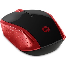 HP 200 vezeték nélküli egér (optikai, 1000 dpi, 2,4 GHz, 3 gomb, piros)