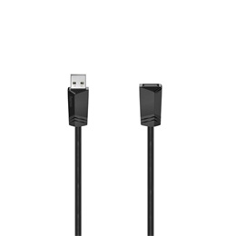 Hama USB kábel (A dugó / A dugó, 3 m, USB 2.0, 480 Mbps, fekete)