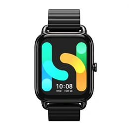 Haylou RS4 Plus okosóra (45mm, fém szíj, fém ház, aktivitásmérő, alvásmonitor, hőmérő, 105 sport mód, IP68 vízálló) feke