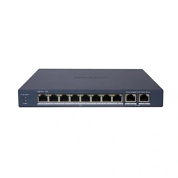 Hikvision DS-3E1510P-EI/M 8-port Gigabit PoE switch (60W PoE, 2xRJ45 1Gbps, menedzselhető)