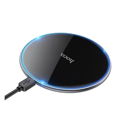 Hoco CW6 Pro asztali töltő (15w, wireless, LED fény, fekete)