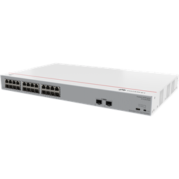 Huawei eKit S110-24LP2SR 24-port Gigabit switch (PoE+ 124 W, 24x 1Gb réz, 2x 1GE SFP, nem menedzselhető, rack/asztali)
