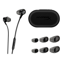 HyperX Cloud Earbuds II vezetékes fejhallgató (fekete, 3,5 mm jack, mikrofon, sztereó)