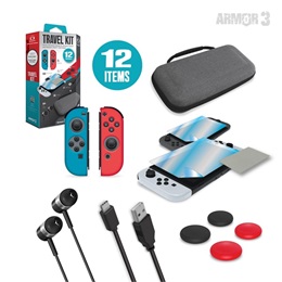 Hyperkin ARMOR3 csomag (Switch/OLED, Type-C kábel, tok, üvegfólia 2 db, analóg markolatok 4 db)