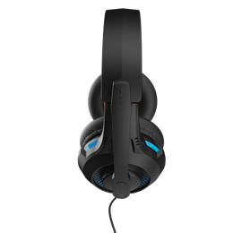 Hyperkin Armor3 Soundtac vezetékes gamer fejhallgató (Nintendo, PS, Xbox, PC, Mac kompatibilis, mikrofon, kék-narancs)