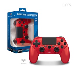 Hyperkin Cirka Nuforce vezeték nélküli kontroller (PS4, PC, Mac kompatibilis, piros)