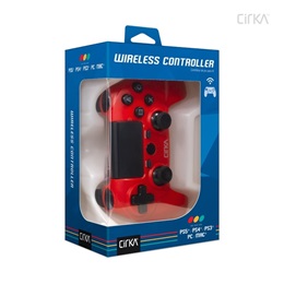 Hyperkin Cirka Nuforce vezeték nélküli kontroller (PS4, PC, Mac kompatibilis, piros)