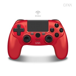 Hyperkin Cirka Nuforce vezeték nélküli kontroller (PS4, PC, Mac kompatibilis, piros)