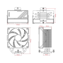 ID-Cooling CPU Cooler - FROZN A410 ARGB (29.9dB; max. 132,54 m3/h; 4pin, 4 db heatpipe, 12cm, A-RGB, PWM)