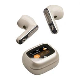 JBL Live Flex 4 bluetooth fülhallgató sztereo (v6,0, tws, mikrofon, aktív zajszűrő, LED kijelző, ip54 + töltőtok, bézs)
