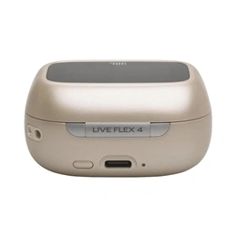 JBL Live Flex 4 bluetooth fülhallgató sztereo (v6,0, tws, mikrofon, aktív zajszűrő, LED kijelző, ip54 + töltőtok, bézs)