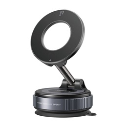 JOYROOM autós tartó (műszerfalra, tapadókorongos, mágneses, 360°, 4-7" méret) sötétszürke