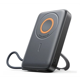 Joyroom vésztöltő type-c aljzat (10000mah, 22.5w, gyorstöltő, led jelzés, kitámasztó, fix type-c kábel, fekete)