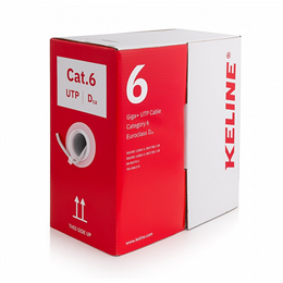 Keline UTP CAT6 falikábel dobozos (305 m, UTP/UTP, AWG23, LSOH, Dca, szürke)