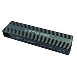 LC-Power LC-M2-C-MULTI-3 külső ház (M.2, NVMe/SATA, USB-C 3.2 Gen 2, antracit)