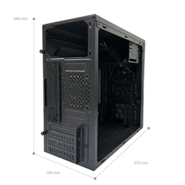 LC Power LC-2004MB-V3-ON (Micro-ATX, 3x 3,5" HDD, 2x 2,5" HDD/SSD, 1x 5,25", USB-C, 2x USB-A, fekete)