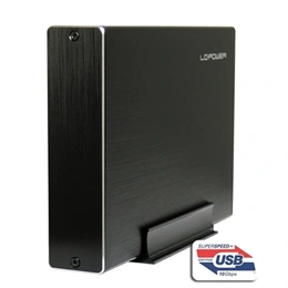 LC Power LC-35U3-Becrux külső ház (3,5", SATA, USB 3.1, fekete)