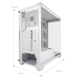 LC Power LC-715W-ON Seamless Pale X (midi torony, ATX, ablakos, fehér)