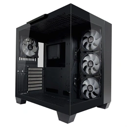 LC Power LC-809B-ON Dark Storm X (midi torony, E-ATX, ablakos, ARGB, fekete)