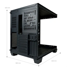 LC Power LC-809B-ON Dark Storm X (midi torony, E-ATX, ablakos, ARGB, fekete)
