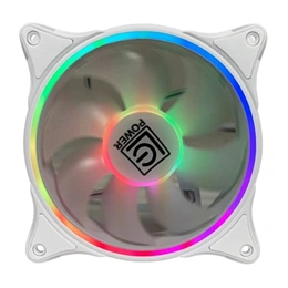 LC Power LC-CF-120-ARGB-W hűtő ventilátor (120 mm, FDB, 800-1300 rpm, 6 tűs, ARGB, fehér)
