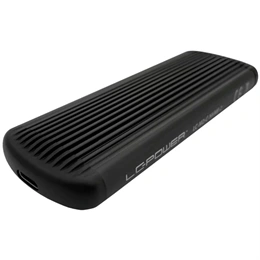 LC Power LC-M2-C-NVME-2X2-RAID külső ház (M.2, NVMe, USB-C 3.2 Gen 2x2, RAID 0/1/LARGE, fekete)