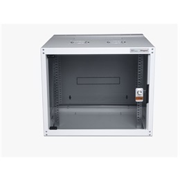 LEGRAND rack szekrény 19" 16U (600x600x805 mm, üvegajtós, készre szerelt, szürke, max 65 kg, leszerelhető hátsó panel, c