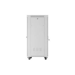 Lanberg 19" 32U szabadon álló rackszekrény (600x800 mm, üvegajtó, lapraszerelt, LCD kijelző, szürke)