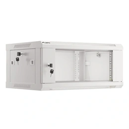 Lanberg 19" fali rackszekrény (4U, 600x450 mm, lapraszerelt, falra szerelhető, szürke)
