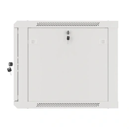 Lanberg 19" fali rackszekrény 9U (600x600, lapraszerelt, 600mm mély, edzett üveg, szürke)