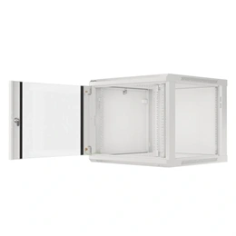Lanberg 19" fali rackszekrény 9U (600x600, lapraszerelt, 600mm mély, edzett üveg, szürke)