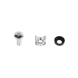 Lanberg M6 rögzítőcsavar készlet rack szekrényhez (20 db, M6 menet, csavarhossz 20 mm, rozsdamentes acél csavarok, feket