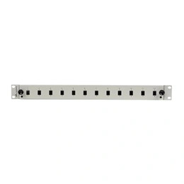 Lanberg Optikai patch panel (19", 1U, 12 port, 12xSC simplex / 12xLC duplex, szürke)