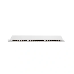 Lanberg Patch Panel (19", 0,5U, 24 port, CAT6, árnyékolt, szürke)
