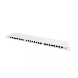 Lanberg Patch Panel (19", 0,5U, 24 port, CAT6, árnyékolt, szürke)