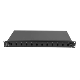 Lanberg Patch Panel (19", 1U, 12 port, 12xSC szimplex, 12xLC duplex, fekete)