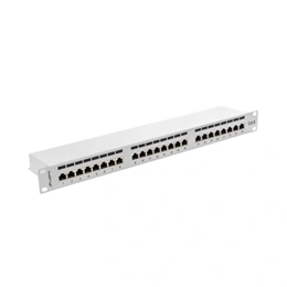 Lanberg Patch Panel (19", 1U, 24 port, CAT6, árnyékolt, szürke)