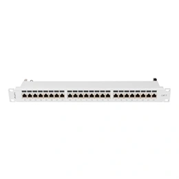 Lanberg Patch Panel (19", 1U, 24 port, CAT7 FTP, szürke)