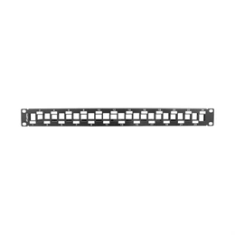Lanberg Patch Panel (19", 1U, 24 port, fekete)