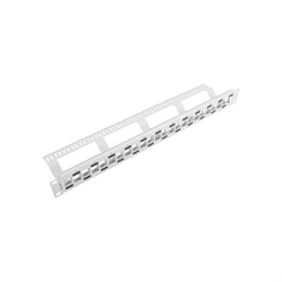 Lanberg Patch Panel (19", 1U, 24 port, üres, tehermentesítő, szürke)
