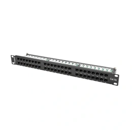 Lanberg Patch Panel (19", 1U, 48 port, CAT5E, fekete)