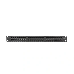 Lanberg Patch Panel (19", 1U, 48 port, CAT5E, fekete)