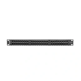 Lanberg Patch Panel (19", 1U, 48 port, CAT6, fekete)
