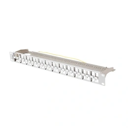 Lanberg Patch Panel (19", 1U, 48 port, FTP, tehermentesítő, szürke)